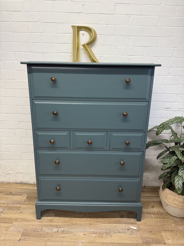 Stag Minstrel 7-Drawer Tallboy in Farrow &amp; Ball Inchyra Blue - product images  of 