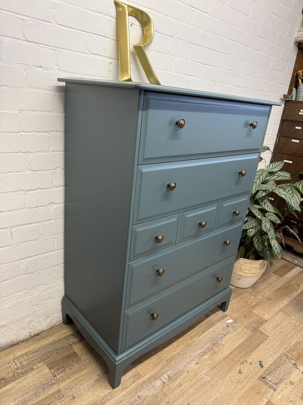 Stag Minstrel 7-Drawer Tallboy in Farrow &amp; Ball Inchyra Blue - product images  of 