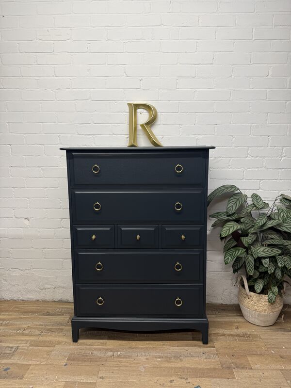 Stag Minstrel 7-Drawer Tallboy in Farrow &amp; Ball Railings - product images  of 