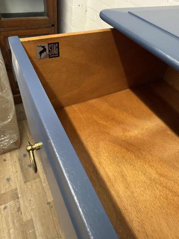 Stag Minstrel 7-Drawer Tallboy in Farrow &amp; Ball Stiffkey Blue - product images  of 