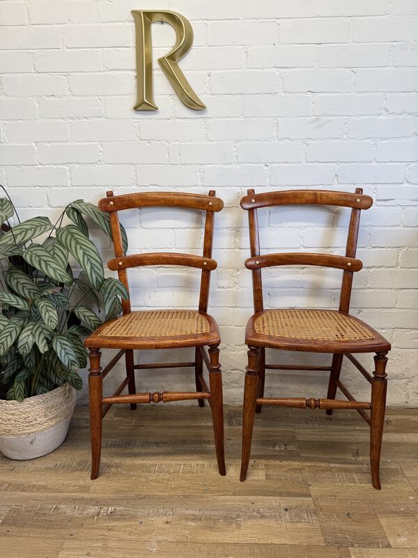 Pair of Edwardian Ladder-Back Dining Chairs - product images  of 