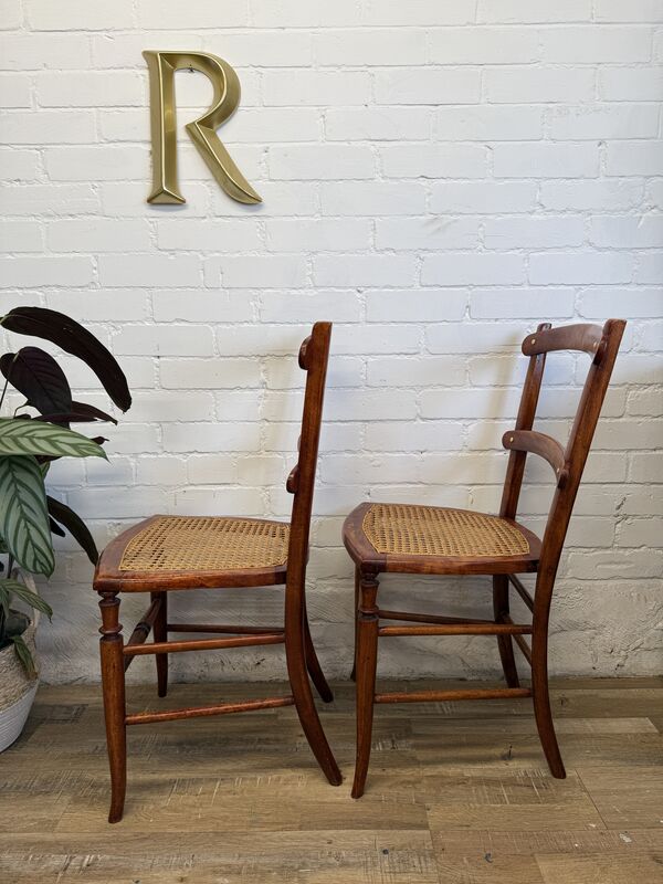 Pair of Edwardian Ladder-Back Dining Chairs - product images  of 