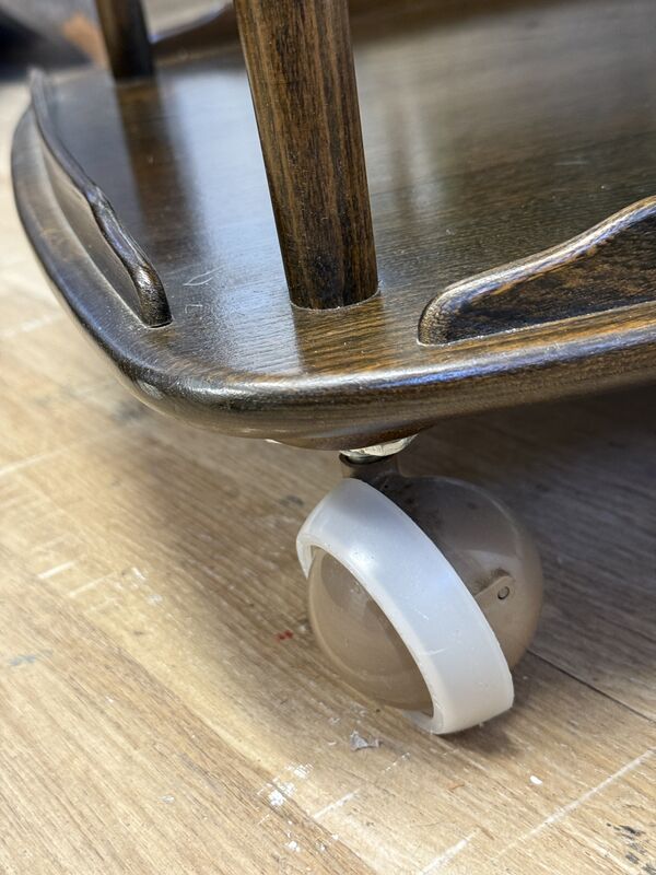 Ercol 3 Tier Serving Trolley on Castors  Solid Elm &amp; Beech | Original Dark Finish | Very Good Condition - product images  of 