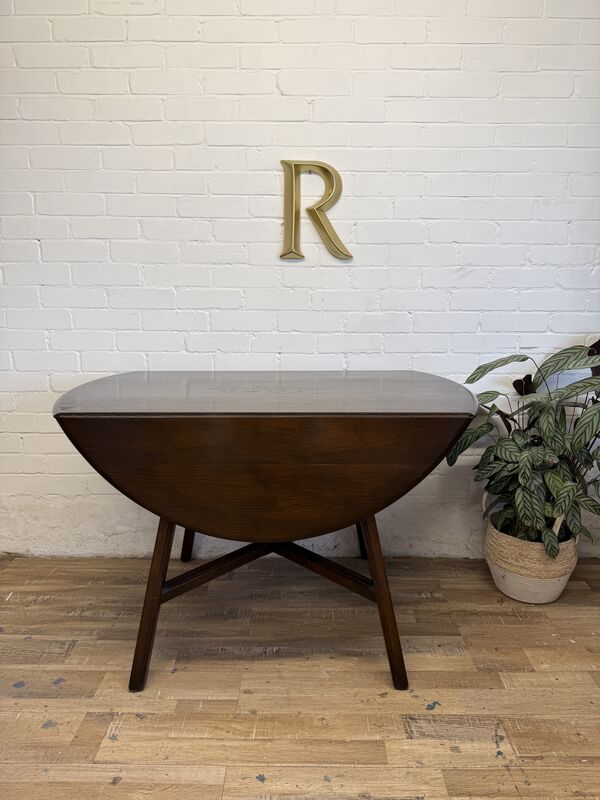 Ercol 377 Solid Elm Drop-Leaf Dining Table – British Made 1978 - product images  of 