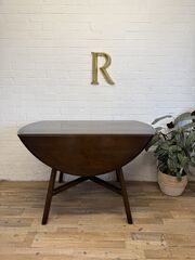 Ercol,377,Solid,Elm,Drop-Leaf,Dining,Table,–,British,Made,1978,Ercol 377 Solid Elm Drop-Leaf Dining Table – British Made 1978