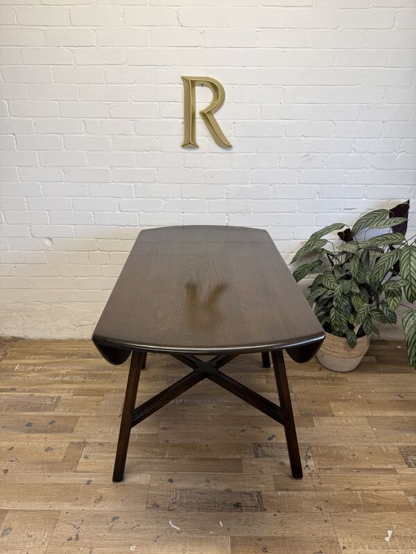 Ercol 377 Solid Elm Drop-Leaf Dining Table – British Made 1978 - product images  of 