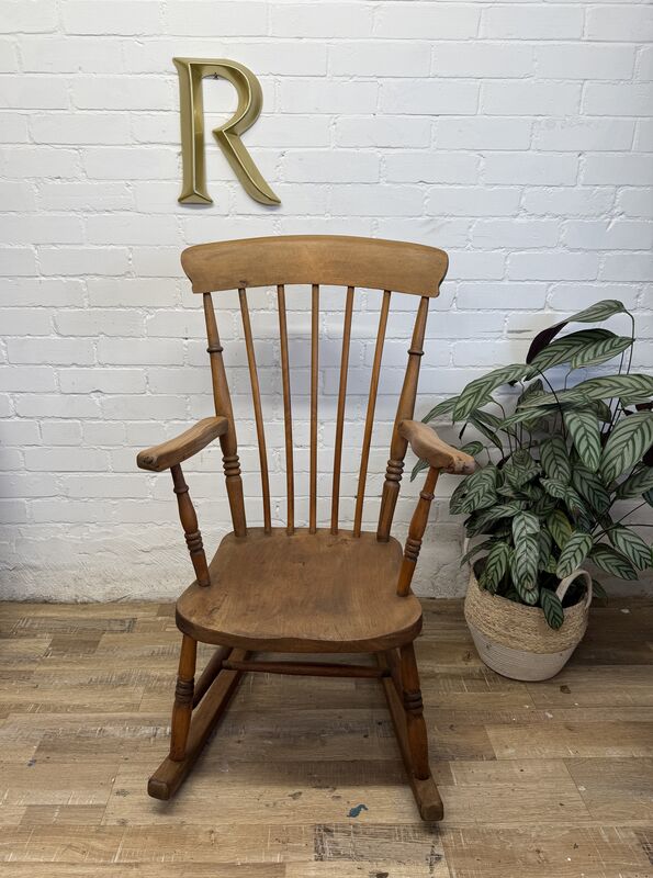 Vintage Country Style Rocking Chair – Solid Wood – 1970s/80s - product images  of 