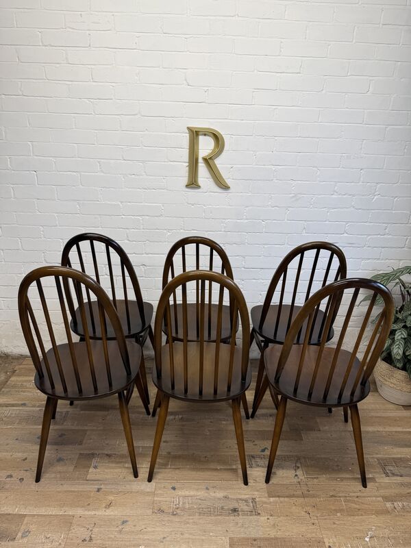 Set of 6 Vintage Ercol Model 365 Quaker Dining Chairs – 1978 – Elm &amp; Beech – Excellent Condition - product images  of 