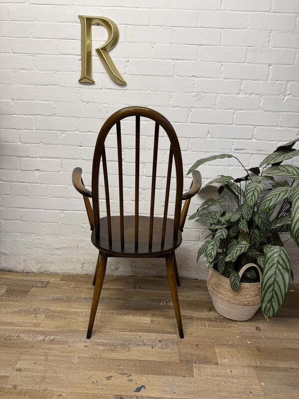 1978 Ercol 365A Armchair | Vintage Ercol Desk Chair | Elm Windsor Carver Chair | High Wycombe | Mid Century British Furniture - product images  of 