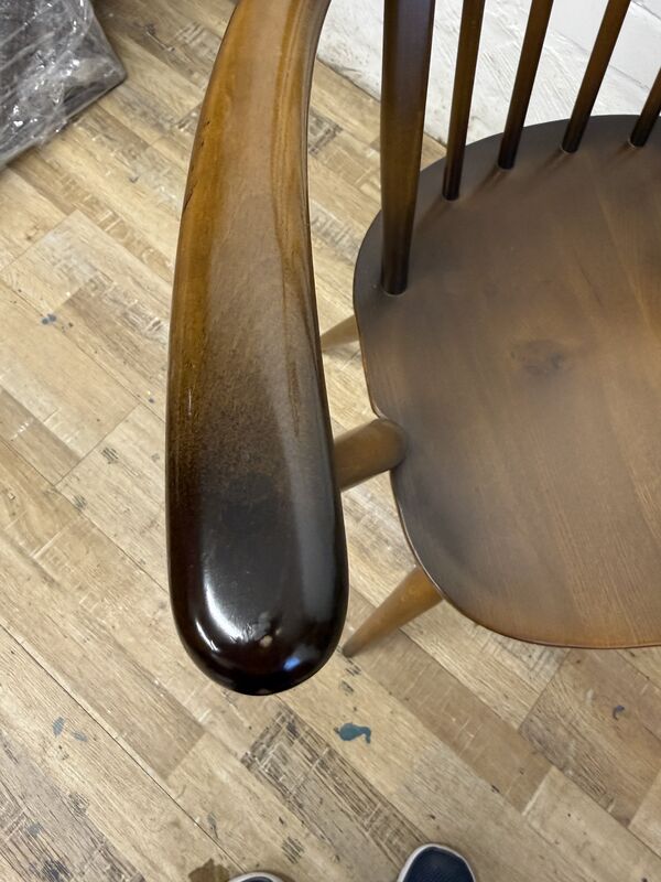 1978 Ercol 365A Armchair | Vintage Ercol Desk Chair | Elm Windsor Carver Chair | High Wycombe | Mid Century British Furniture - product images  of 