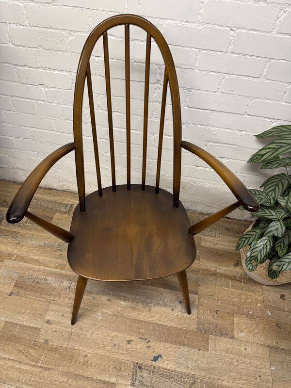 1978 Ercol 365A Armchair | Vintage Ercol Desk Chair | Elm Windsor Carver Chair | High Wycombe | Mid Century British Furniture - product images  of 