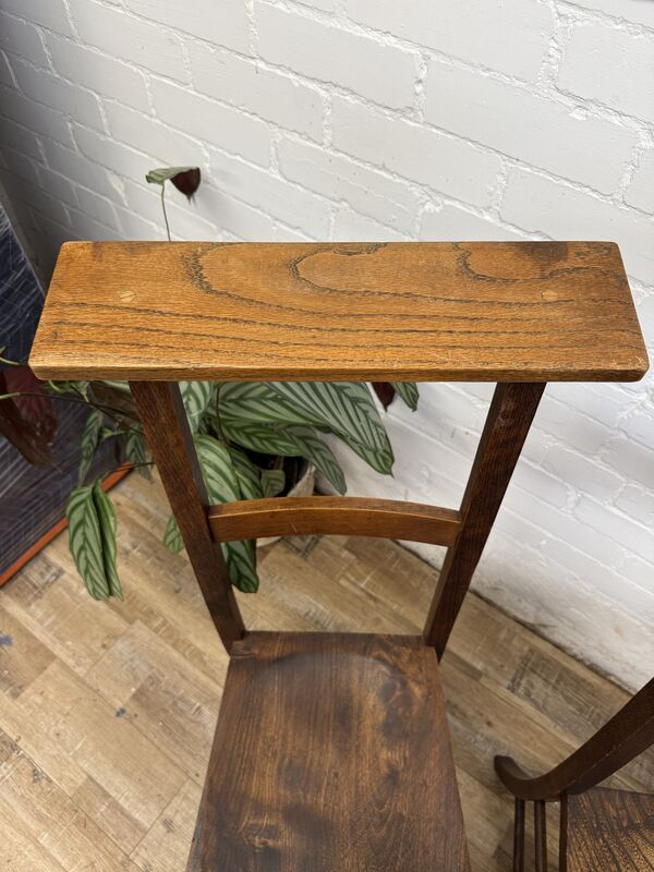 Pair of Vintage Chapel Prayer Chairs | Tall Back Devotional Chairs | Early 20th Century - product images  of 