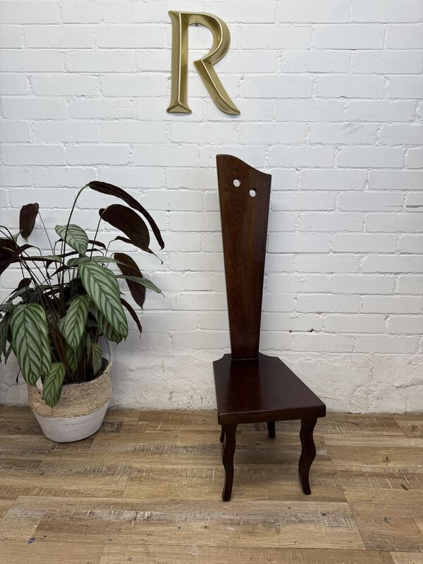 Arts &amp; Crafts Oak Decorative Low Chair | Early 20th Century Spinning Chair - product images  of 