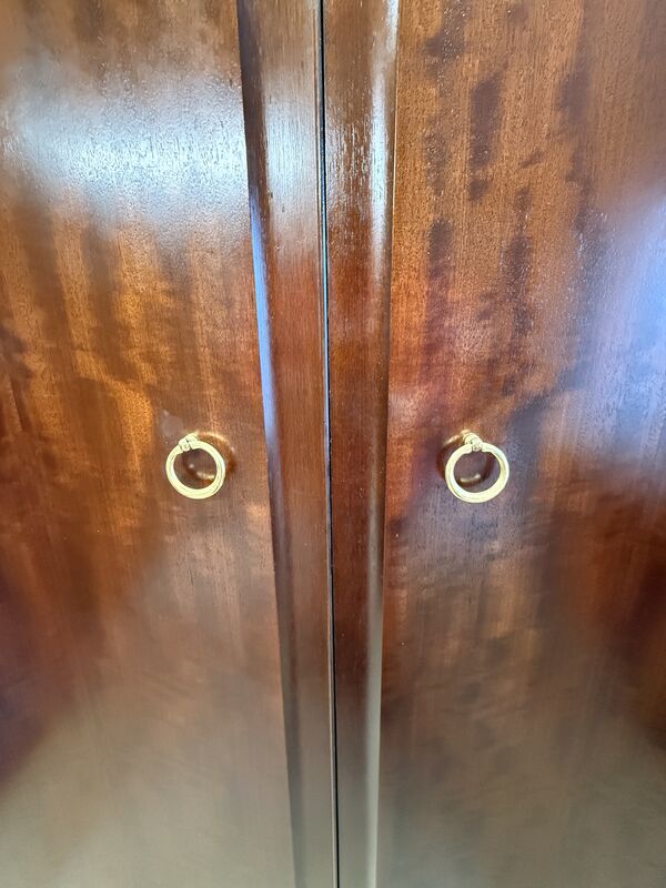 Stag Minstrel Gentleman’s Wardrobe – Mid Century Mahogany Combination Wardrobe with Shelves &amp; Drawers - product images  of 