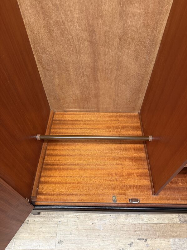 Stag Minstrel Gentleman’s Wardrobe – Mid Century Mahogany Combination Wardrobe with Shelves &amp; Drawers - product images  of 