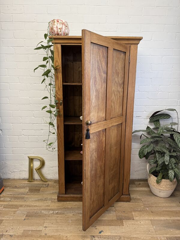 Antique Pine Farmhouse Cupboard / Rustic Pantry Cabinet - product images  of 