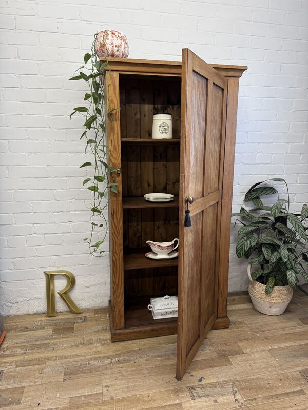 Antique Pine Farmhouse Cupboard / Rustic Pantry Cabinet - product images  of 