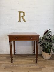 Antique,One,Drawer,Side,Table,,Victorian,Writing,Solid,Wood,Console,,Hallway,,Small,Desk,,Antique One Drawer Side Table, Victorian Writing Table, Solid Wood Console, Hallway, Small Desk