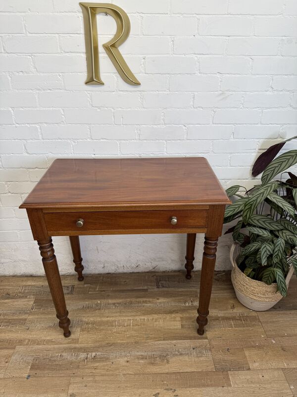 Antique One Drawer Side Table, Victorian Writing Table, Solid Wood Console, Hallway, Small Desk, - product images  of 