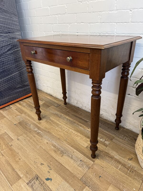 Antique One Drawer Side Table, Victorian Writing Table, Solid Wood Console, Hallway, Small Desk, - product images  of 
