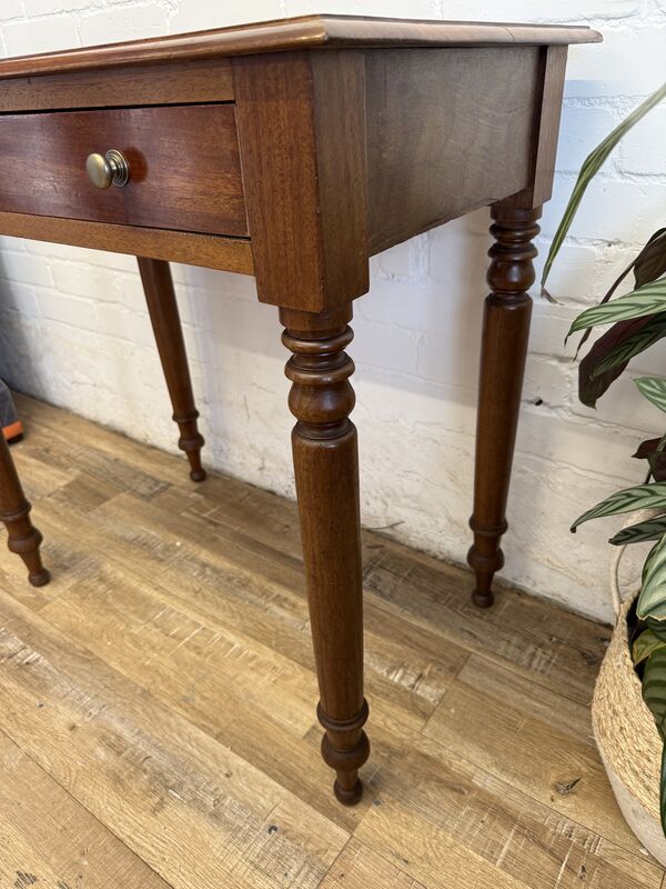 Antique One Drawer Side Table, Victorian Writing Table, Solid Wood Console, Hallway, Small Desk, - product images  of 