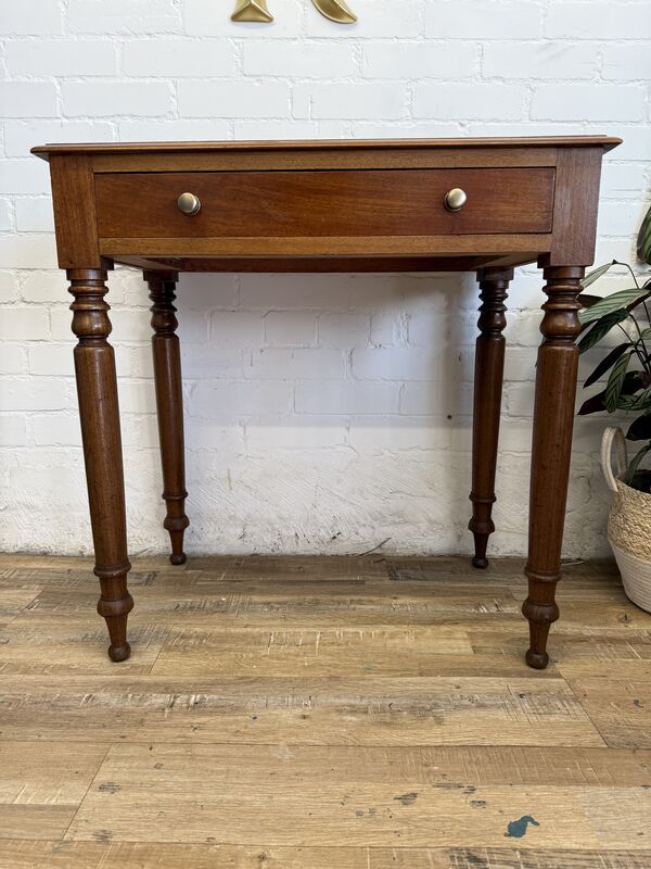 Antique One Drawer Side Table, Victorian Writing Table, Solid Wood Console, Hallway, Small Desk, - product images  of 