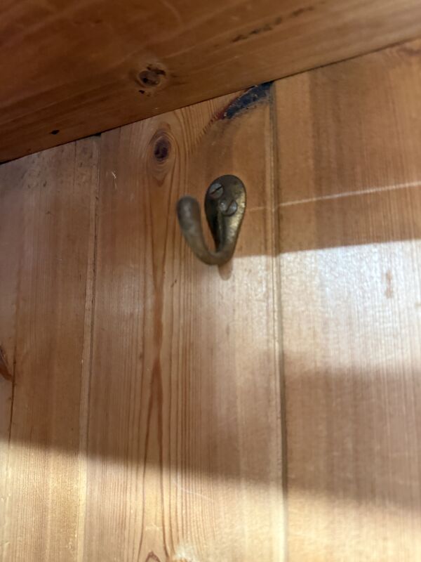 Antique Pine Hallway Wardrobe with Mirror Door | Art Nouveau Style Carved Panels | Edwardian Cupboard - product images  of 