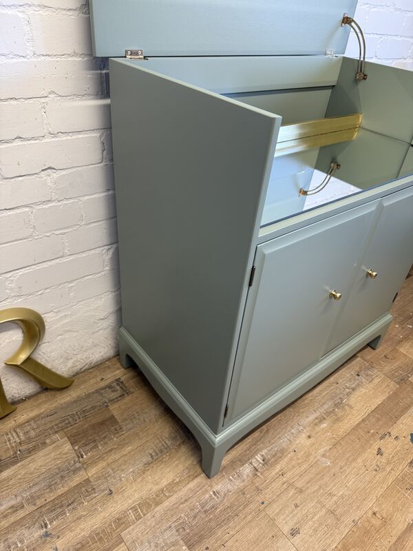 Stag Minstrel Drinks Cabinet | Card Room Green Farrow &amp; Ball | Vintage Cocktail Cabinet | Painted Sideboard | Mid Century Bar Cabinet - product images  of 