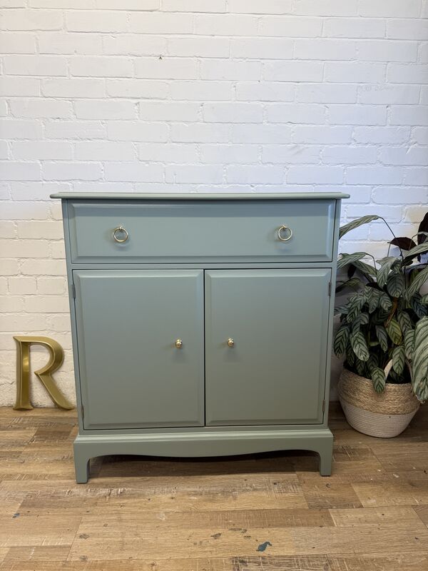 Stag Minstrel Drinks Cabinet | Card Room Green Farrow &amp; Ball | Vintage Cocktail Cabinet | Painted Sideboard | Mid Century Bar Cabinet - product images  of 