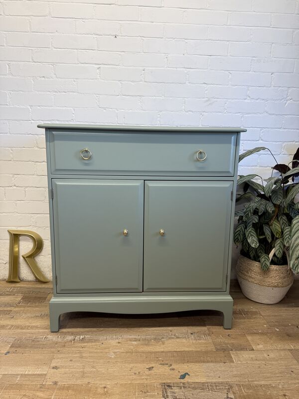 Stag Minstrel Drinks Cabinet | Card Room Green Farrow &amp; Ball | Vintage Cocktail Cabinet | Painted Sideboard | Mid Century Bar Cabinet - product images  of 