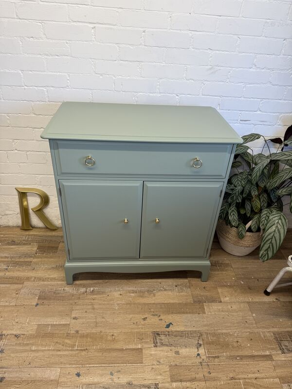 Stag Minstrel Drinks Cabinet | Card Room Green Farrow &amp; Ball | Vintage Cocktail Cabinet | Painted Sideboard | Mid Century Bar Cabinet - product images  of 
