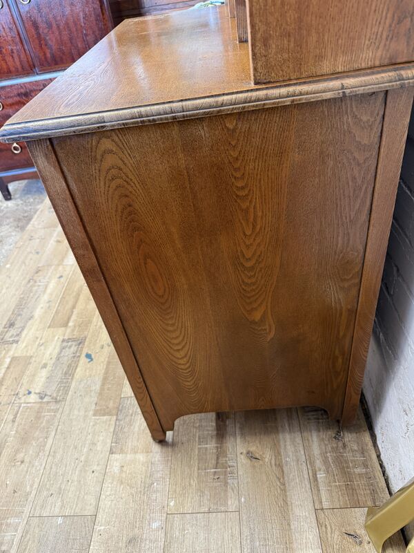 Edwardian Oak Dressing Chest with Tilting Mirror – Arts &amp; Crafts / Art Nouveau Influence - product images  of 