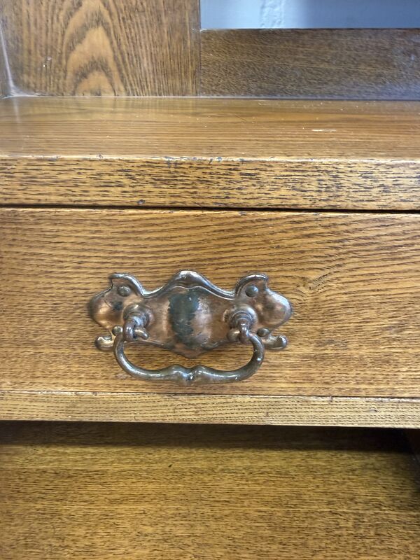 Edwardian Oak Dressing Chest with Tilting Mirror – Arts &amp; Crafts / Art Nouveau Influence - product images  of 