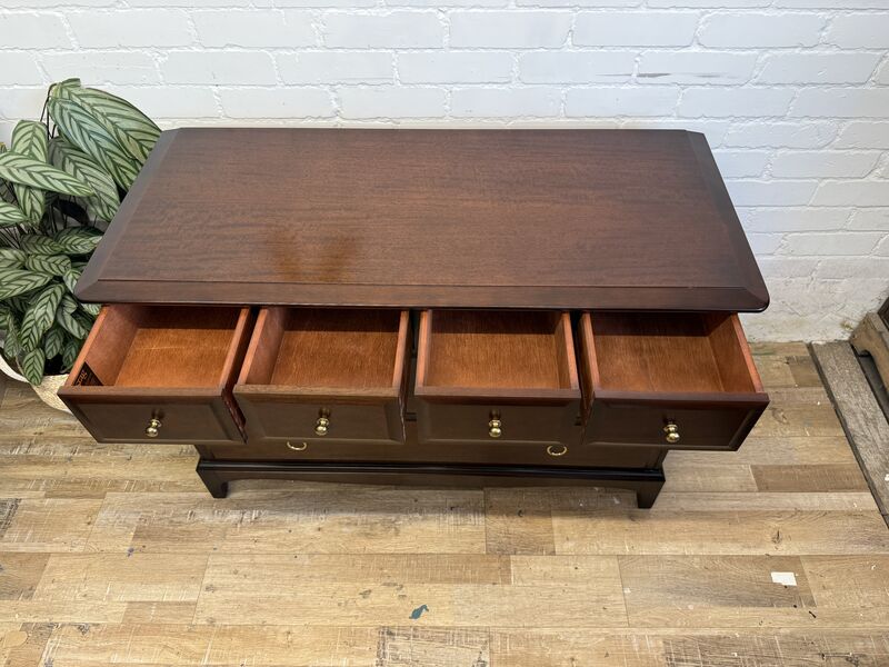 Stag Minstrel Chest of Drawers 4 Over 2 | Vintage Mid Century Mahogany | Small Lowboy / Compact Chest - product images  of 