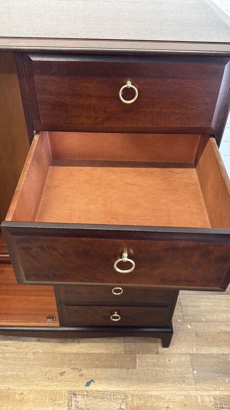 Stag Minstrel Wardrobe Chest – Mahogany Finish – Drawers &amp; Hanging – Excellent Condition - product images  of 