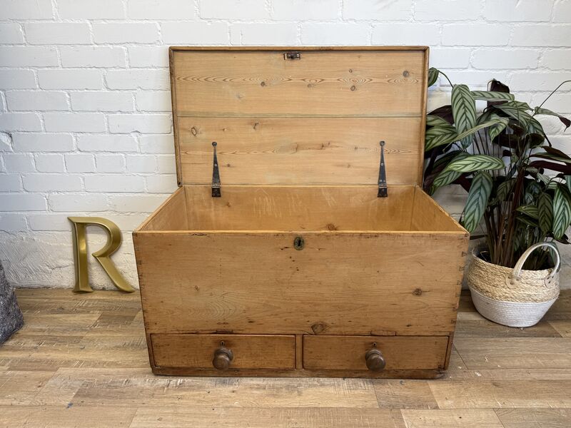 Antique Pine Mule Chest with Drawers - product images  of 