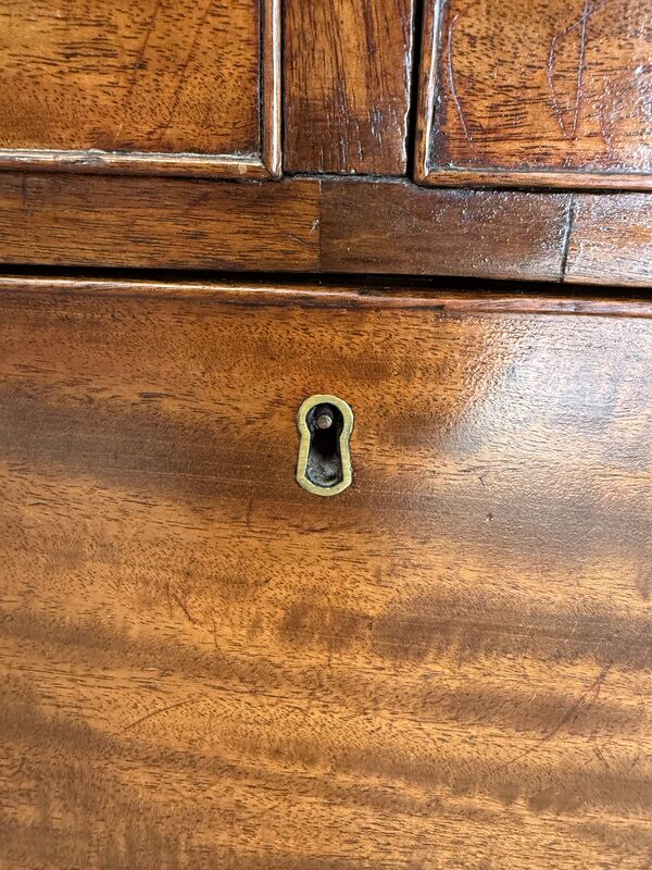 Antique Mahogany Chest on Chest – Two Section Tallboy – Georgian Style Drawers – Original Brass Handles - product images  of 