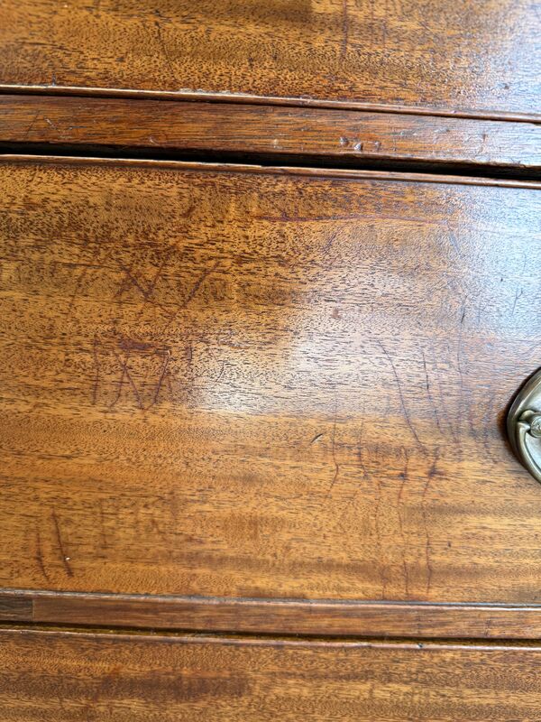 Antique Mahogany Chest on Chest – Two Section Tallboy – Georgian Style Drawers – Original Brass Handles - product images  of 