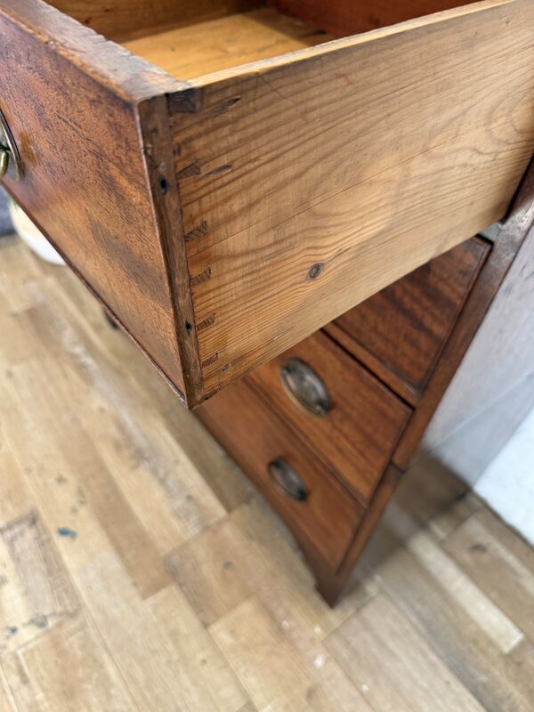 Antique Mahogany Chest on Chest – Two Section Tallboy – Georgian Style Drawers – Original Brass Handles - product images  of 