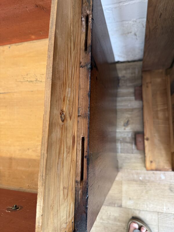 Antique Mahogany Chest on Chest – Two Section Tallboy – Georgian Style Drawers – Original Brass Handles - product images  of 