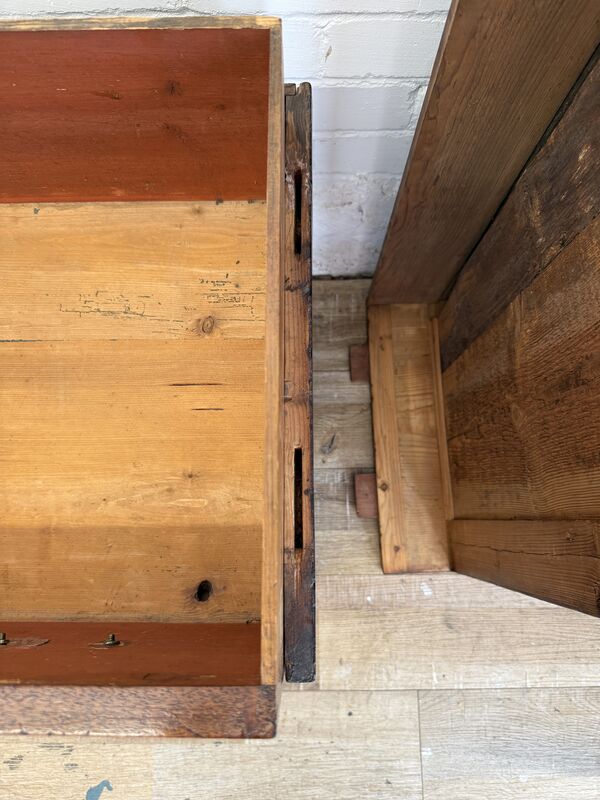 Antique Mahogany Chest on Chest – Two Section Tallboy – Georgian Style Drawers – Original Brass Handles - product images  of 