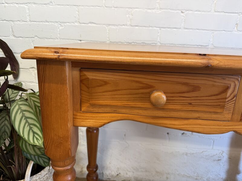 Solid Pine Two Drawer Console Table / Desk - product images  of 