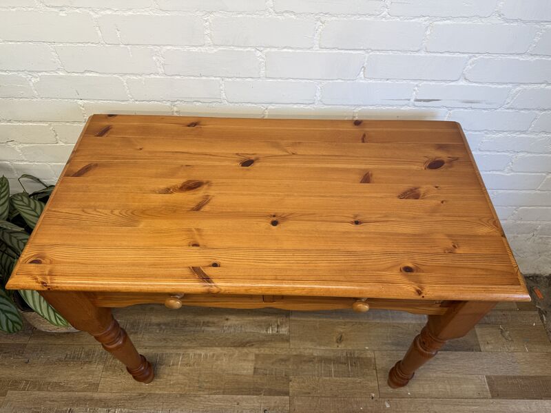 Solid Pine Two Drawer Console Table / Desk - product images  of 