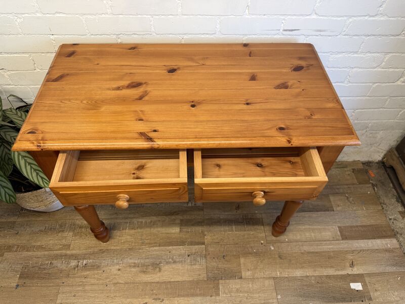 Solid Pine Two Drawer Console Table / Desk - product images  of 