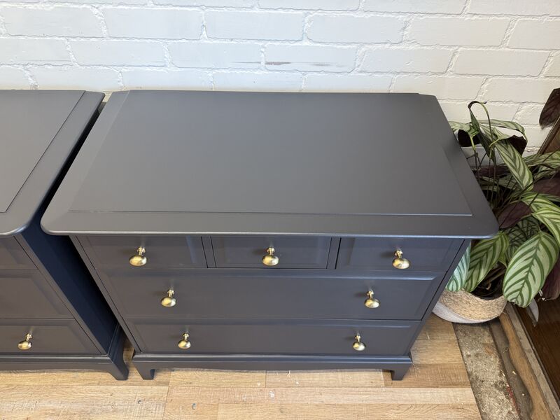 Stag Minstrel Pair of 3 over 2 Chest of Drawers/ Bedsides Black - product images  of 