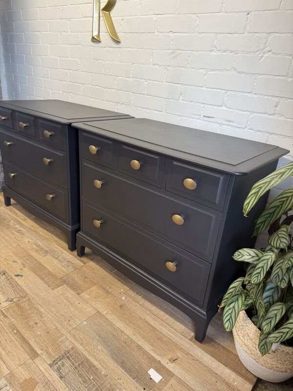 Stag Minstrel Black 3 over 2 Chest of Drawers / Bedsides Painted Black - product images  of 