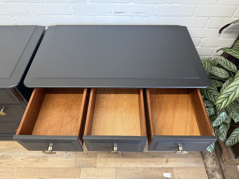 Stag Minstrel Black 3 over 2 Chest of Drawers / Bedsides Painted Black - product images  of 