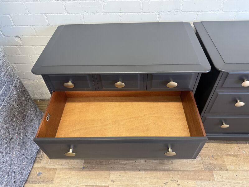 Stag Minstrel Black 3 over 2 Chest of Drawers / Bedsides Painted Black - product images  of 
