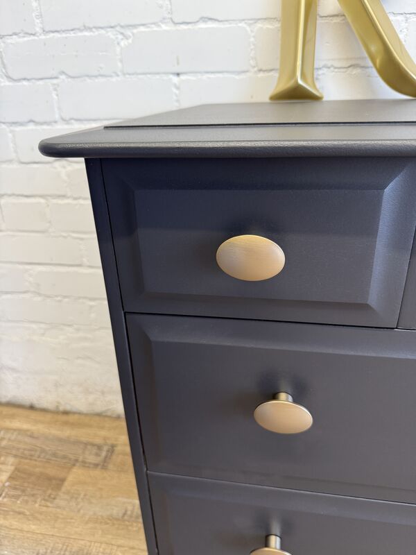 Stag Minstrel Black 3 over 2 Chest of Drawers / Bedsides Painted Black - product images  of 