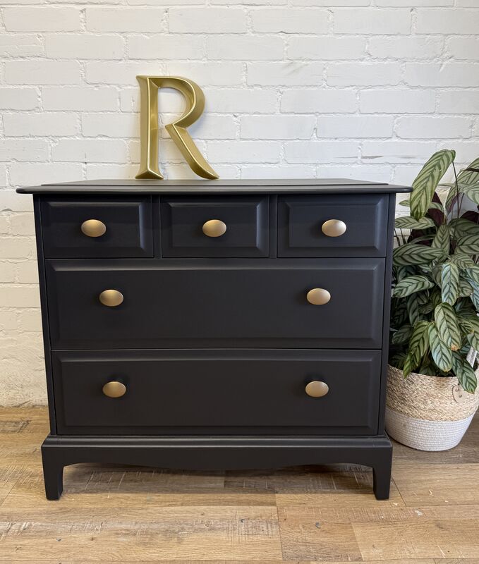 Stag Minstrel Chest of 3 over 3 Drawers Painted in Black - product images  of 